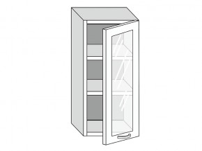 19.40.3 Шкаф настенный (h=913) на 400мм с 1-ой стекл. дверцей в Артёмовском - artyomovskij.магазин96.com | фото