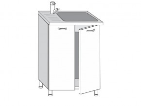 2.60.2мн Шкаф-стол на 600мм под накладную мойку с 2-мя дверцами в Артёмовском - artyomovskij.магазин96.com | фото