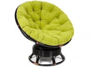 Кресло-качалка Papasan w 23/01 B с подушкой Antique brown, флок Олива в Артёмовском - artyomovskij.магазин96.com | фото