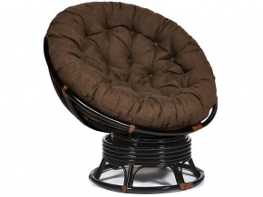 Кресло-качалка Papasan w 23/01 B с подушкой Antique brown, ткань Коричневый в Артёмовском - artyomovskij.магазин96.com | фото