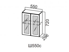 Ш550с/720 Шкаф навесной 550/720 (со стеклом) в Артёмовском - artyomovskij.магазин96.com | фото