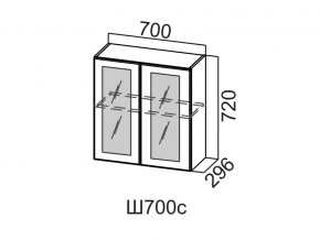 Ш700с/720 Шкаф навесной 700/720 (со стеклом) в Артёмовском - artyomovskij.магазин96.com | фото