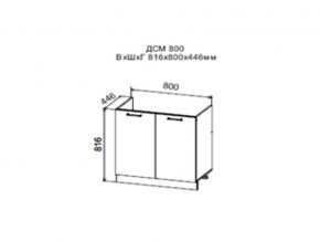 Шкаф нижний ДСМ800 под мойку в Артёмовском - artyomovskij.магазин96.com | фото